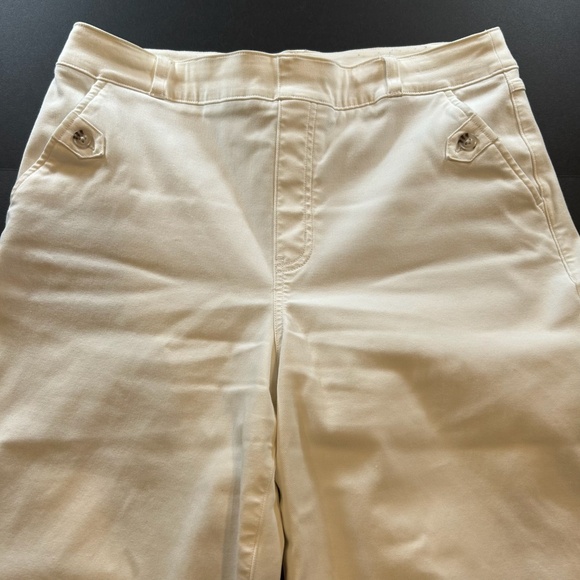 SPANX Stretched Twill Cropped Wide Leg Pants White Size XL - Picture 5 of 9